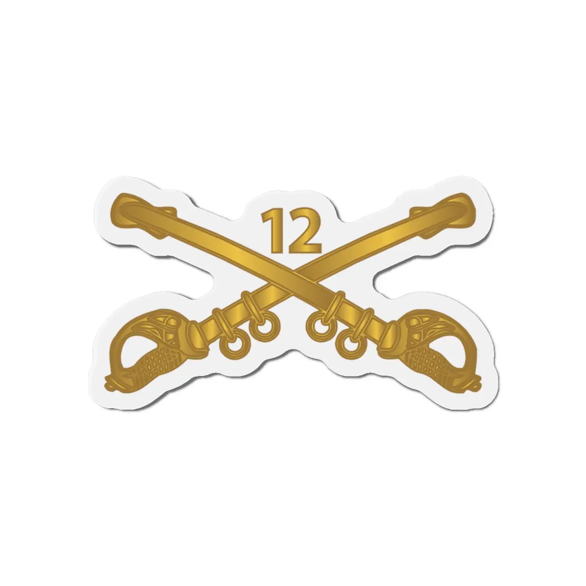 Die-Cut Magnets - Army - 12Th Cavalry Branch Wo Txt X 300 1