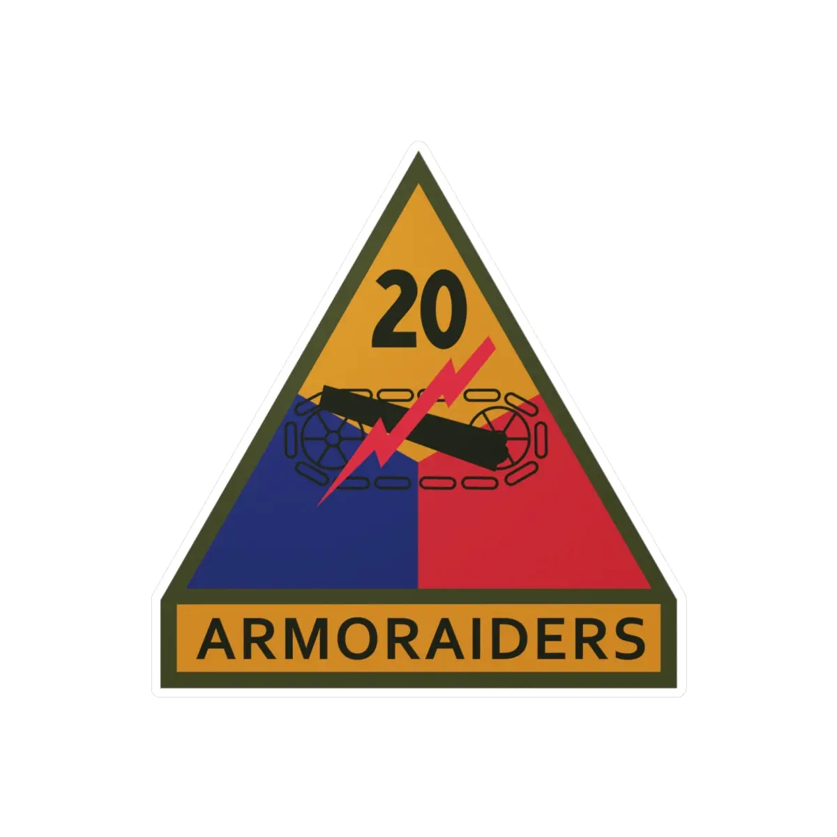 Kiss-Cut Vinyl Decals - Ssi - 20Th Armored Division W Name Tape X 300 1