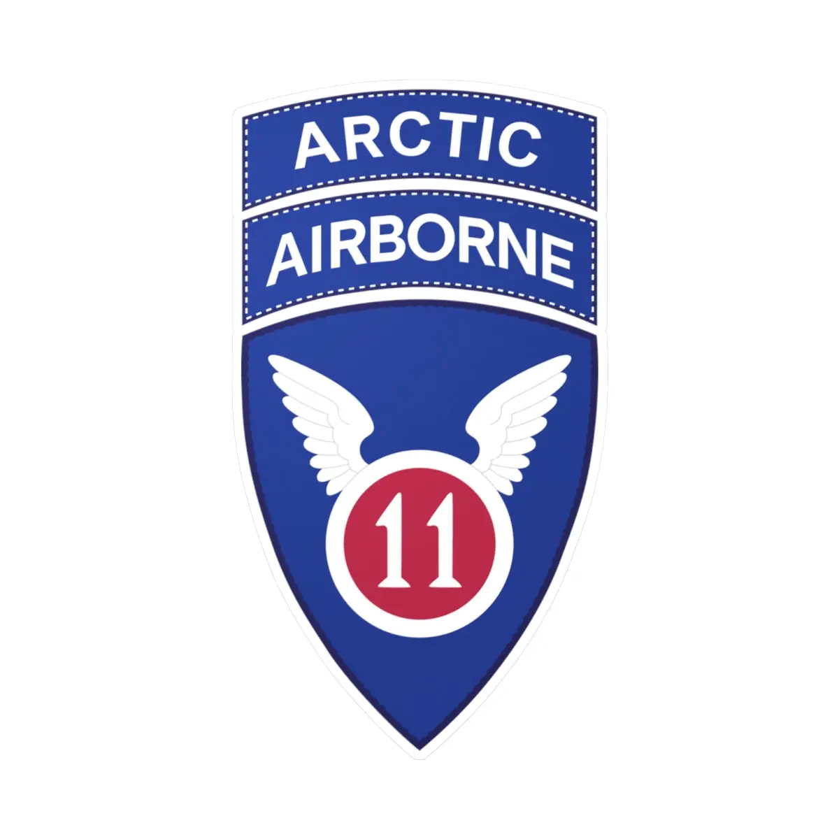 Kiss-Cut Vinyl Decals - 11Th Airborne Division - Ssi W Arctic Tab Wo Txt X 300 1