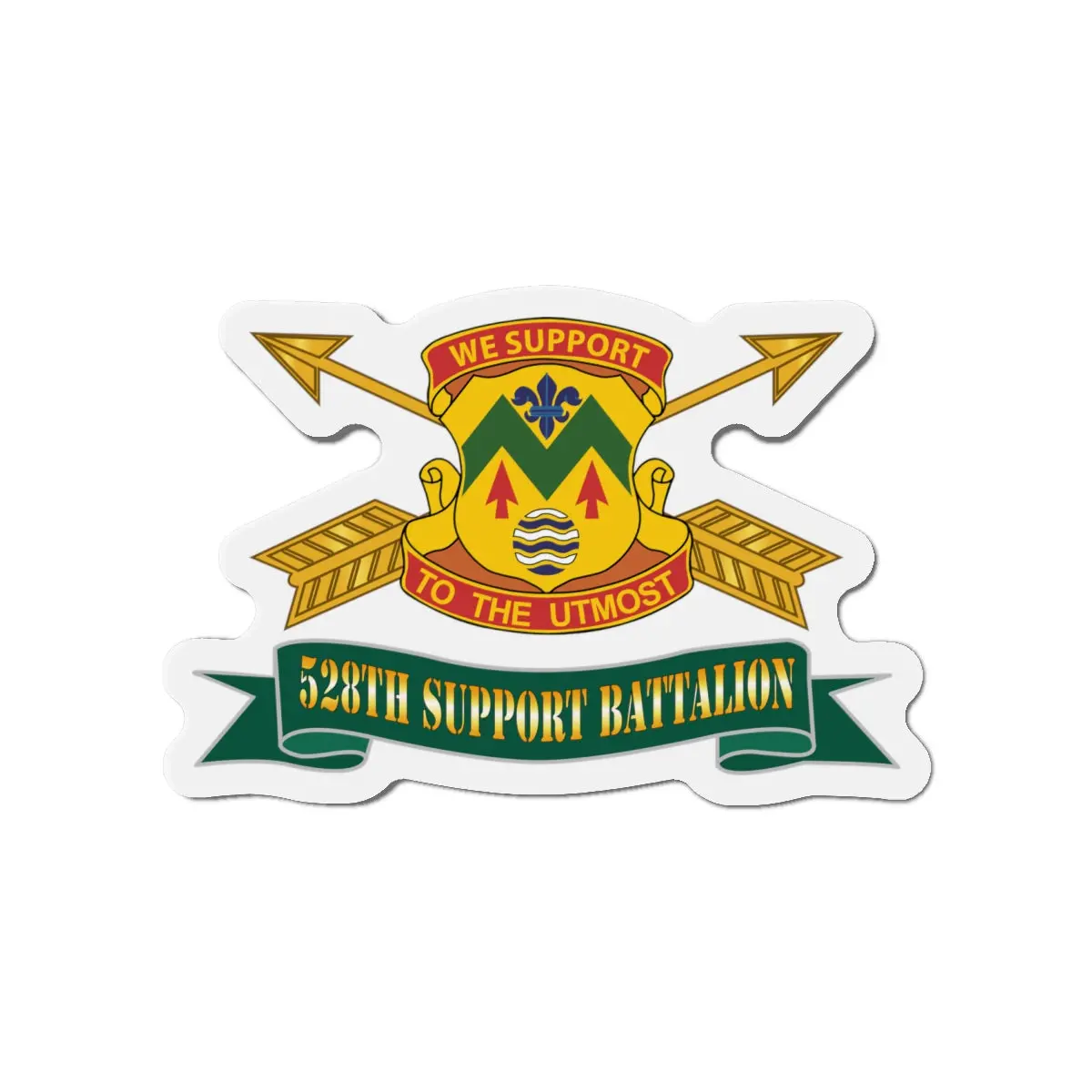 Die-Cut Magnets - Army - 528Th Support Battalion W Sf Br - Ribbon X 300 1