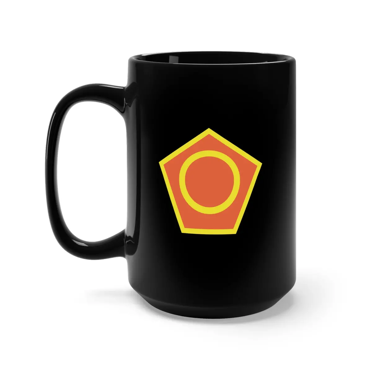 Black Mug 15Oz - Ssi - 50Th Infantry Division (Phantom) X 300 1
