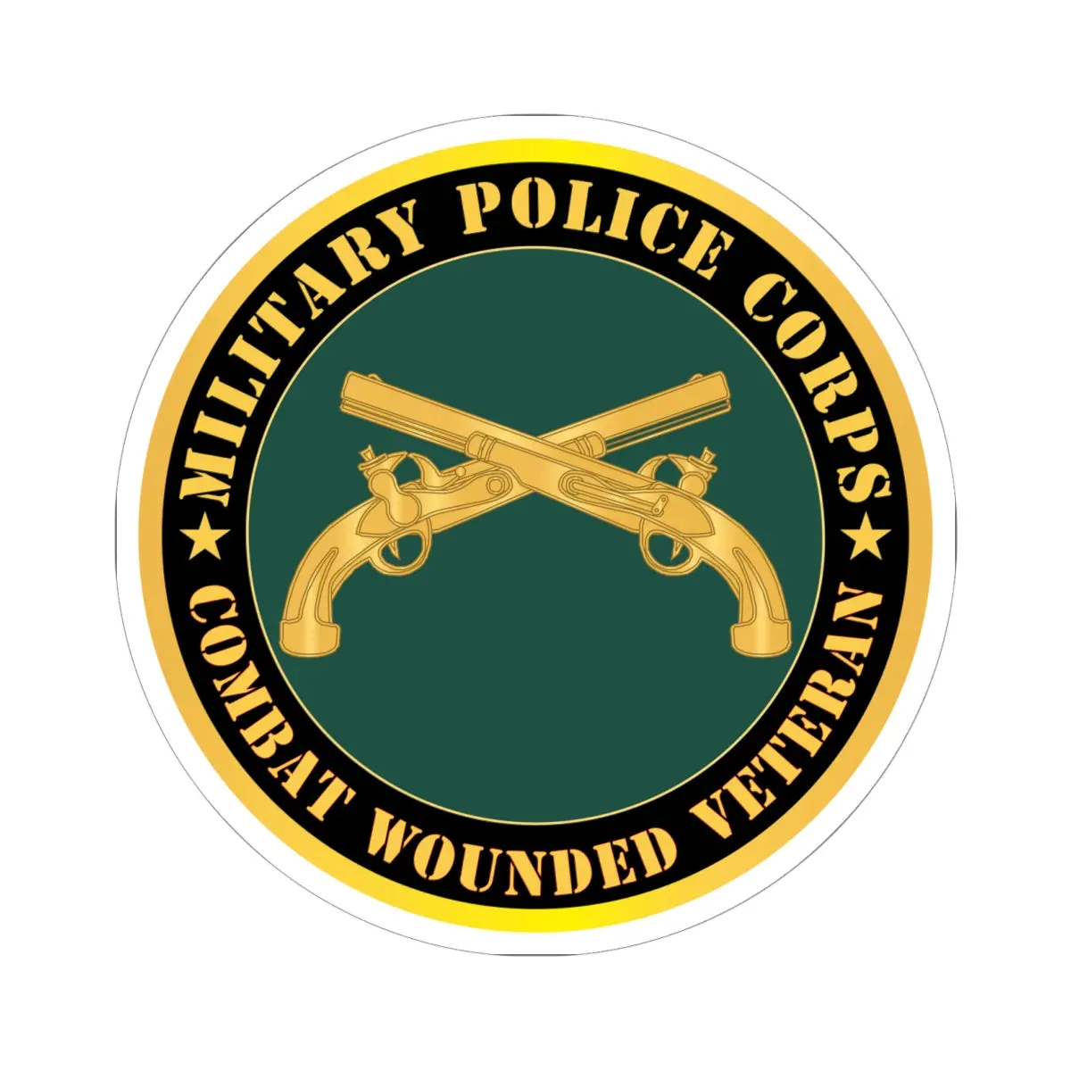 Kiss - Cut Stickers - Army - Military Police - Branch - Combat Wounded Veteran X 300 1