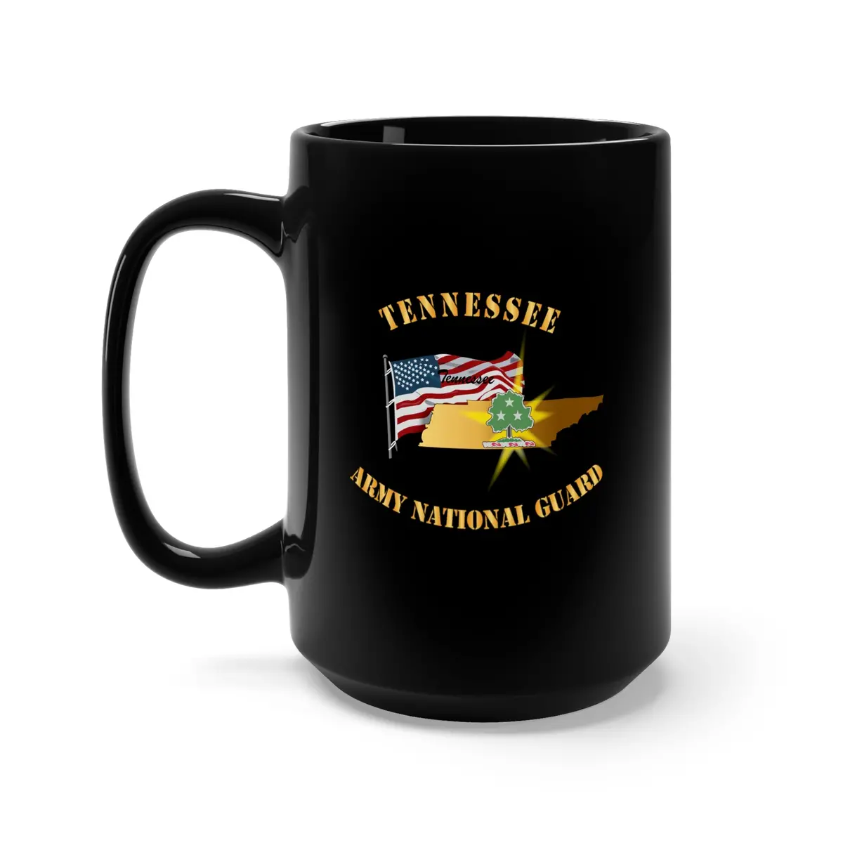 Black Mug 15Oz - Dui- Ange- Tenessee  With Flag - Gold X 300 1