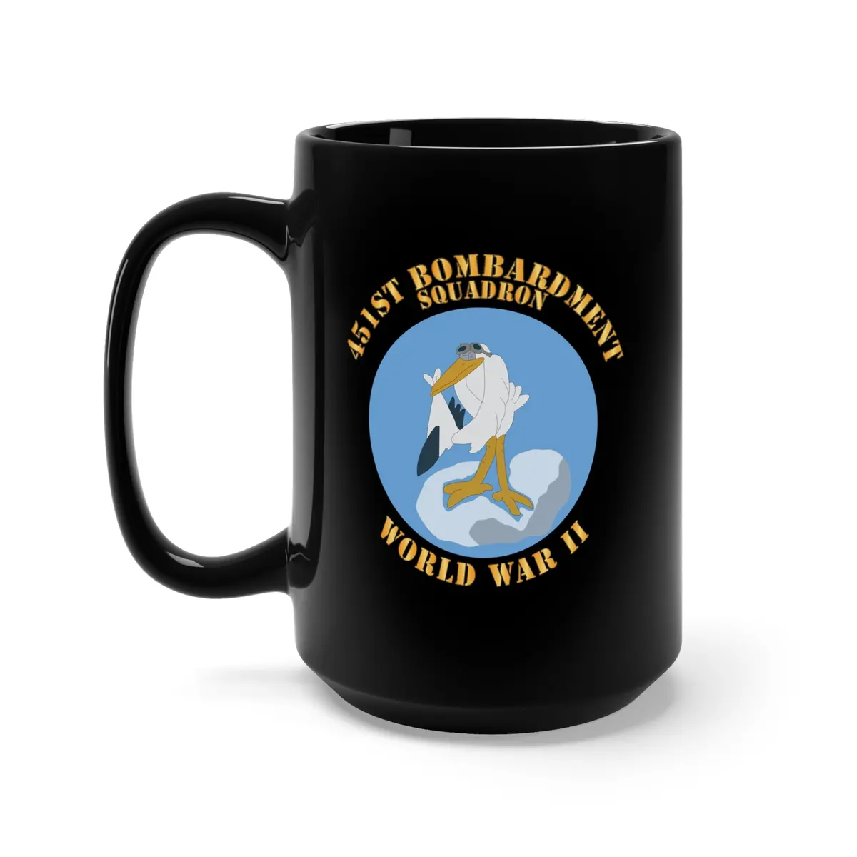 Black Mug 15Oz - Aac - 451St Bomb Squadron - Wwii X 300 1