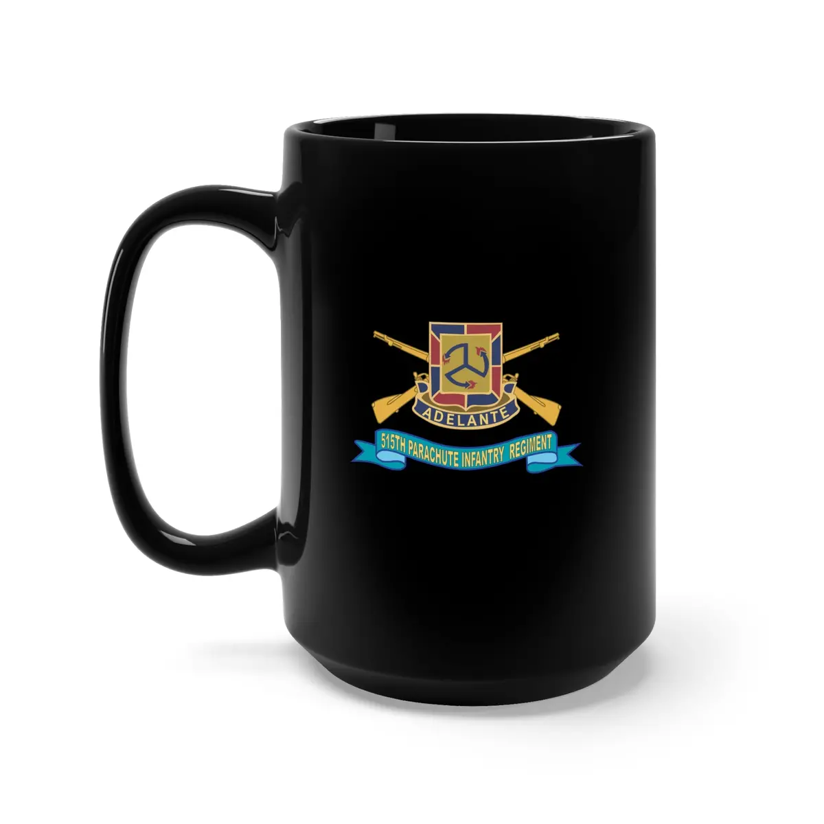 Black Mug 15Oz - Army - 51Th Parachute Infantry Regiment - Dui W Br - Ribbon X 300 1
