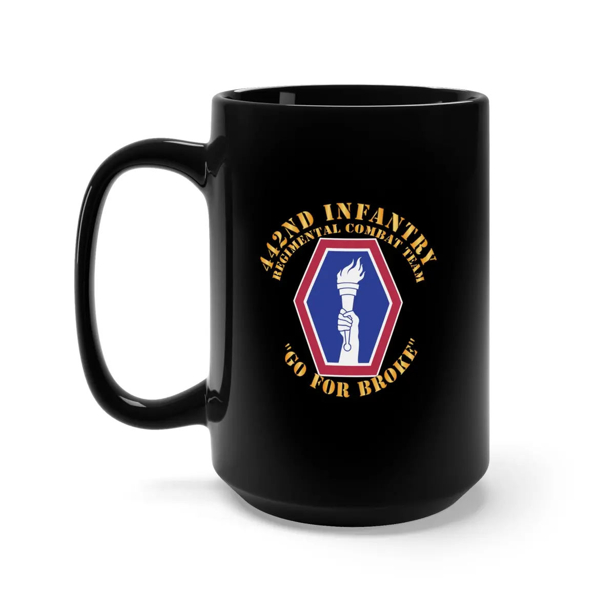 Black Mug 15Oz - Army - 442Nd Infantry Regimental Combat Team X 300 1