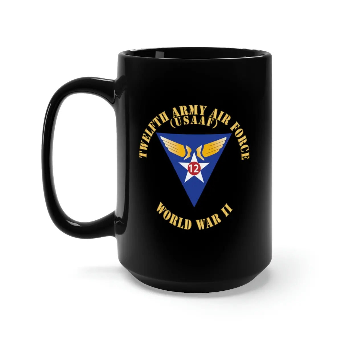 Black Mug 15Oz - Ssi - Aac - 12Th Air Force - Wwii - Usaaf X 300 1