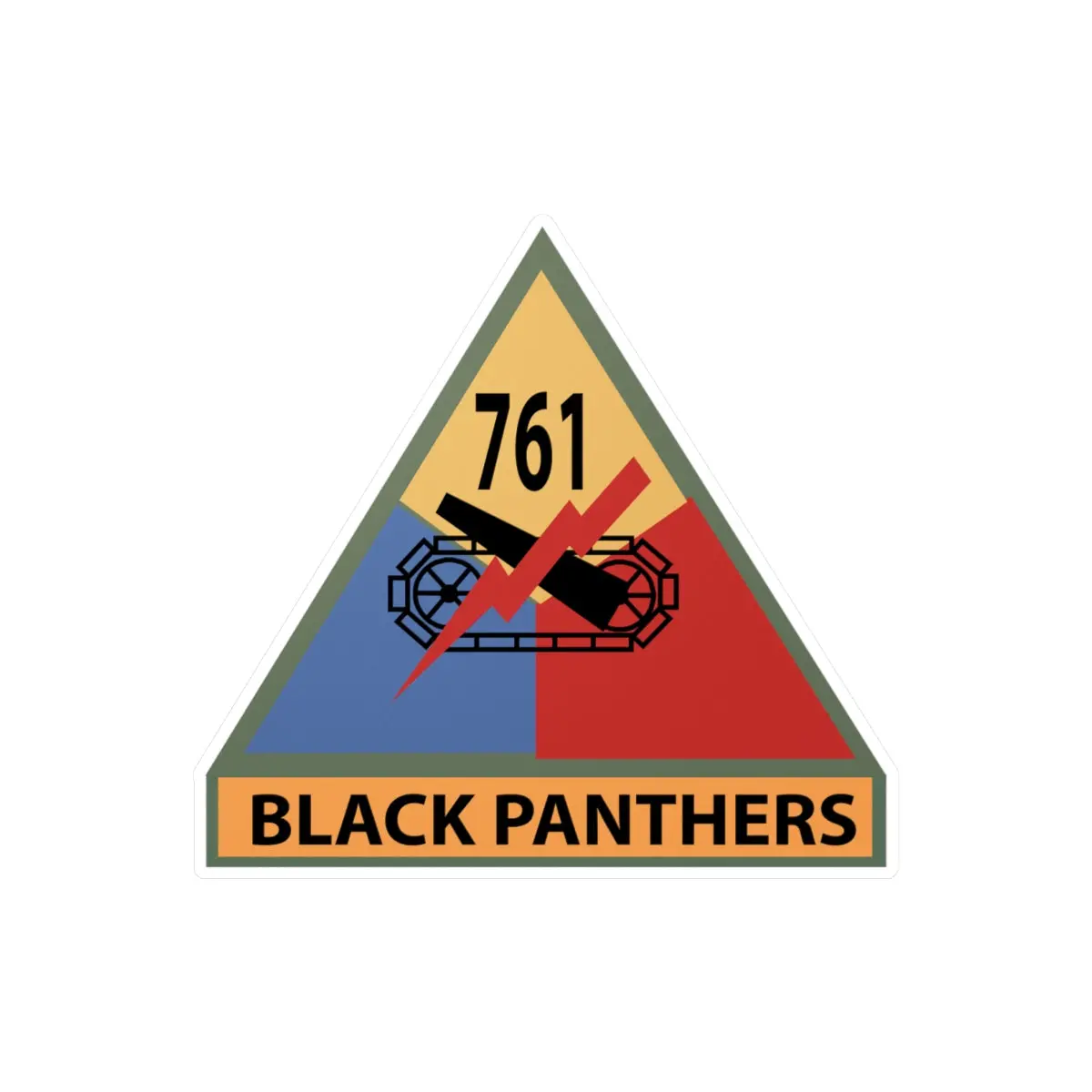 Kiss-Cut Vinyl Decals - Army - 761St Tank Battalion Ssi W Name Tape X 300 1