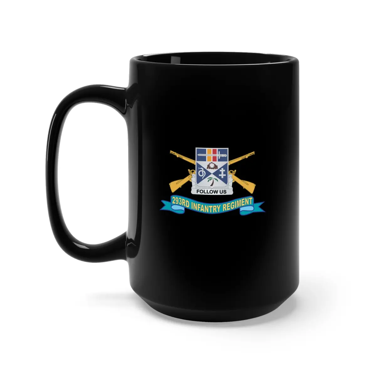Black Mug 15Oz - Army - 293Rd Infantry Regiment - Dui W Br - Ribbon X 300 1