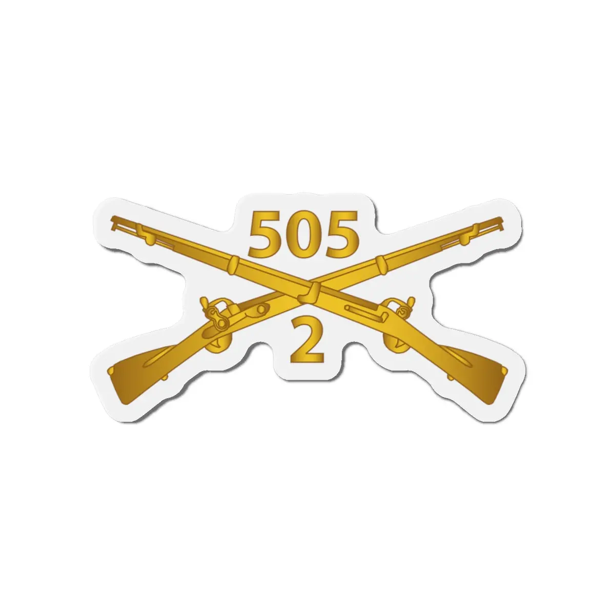 Die-Cut Magnets - Army -  2Nd Bn, 505Th Infantry Regiment Branch Wo Txt X 300 1