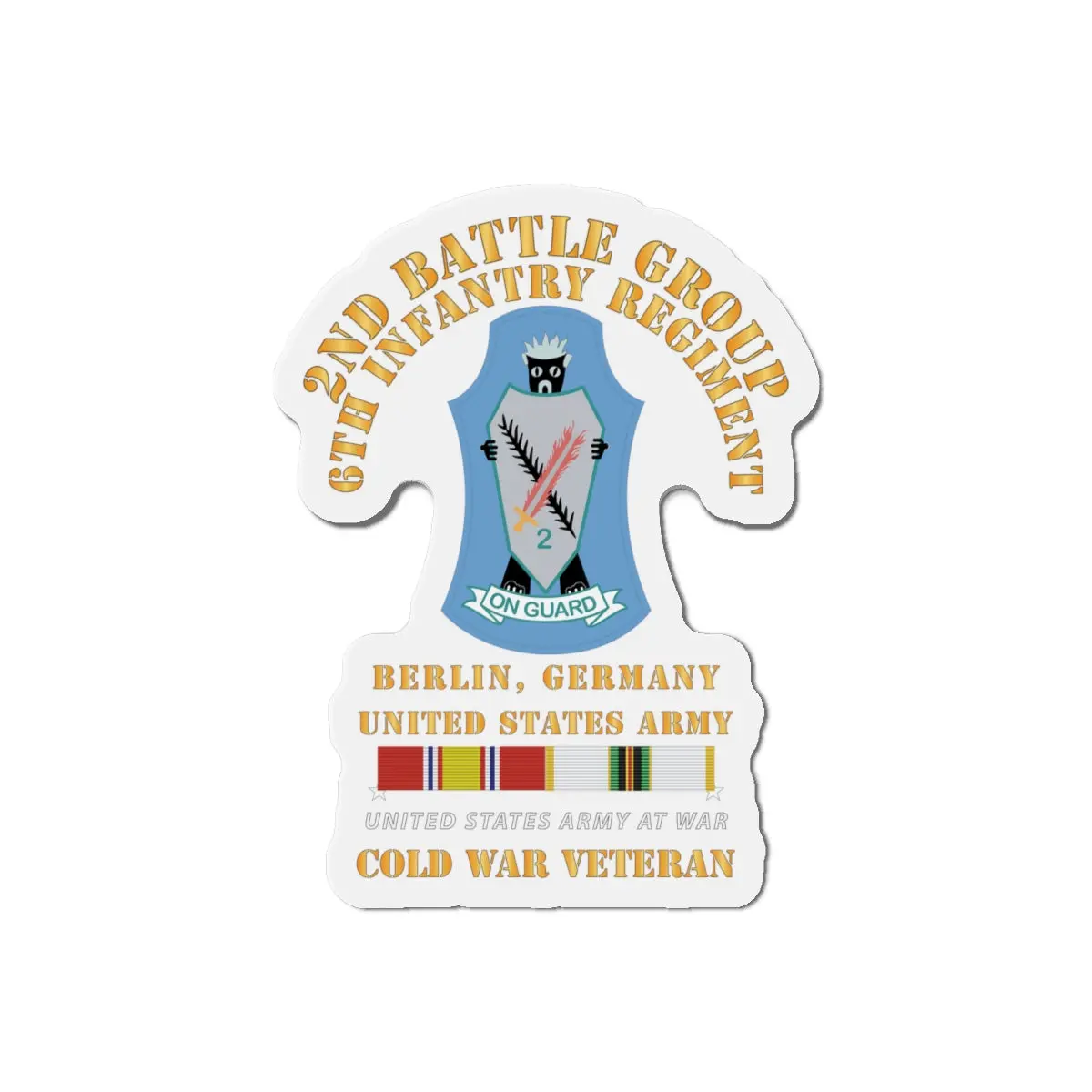 Die-Cut Magnets -Ssi - 2Nd Battlegroup - 6Th Infantry Regt - Berlin Bde Wo Txt X 300 (Copy) 2