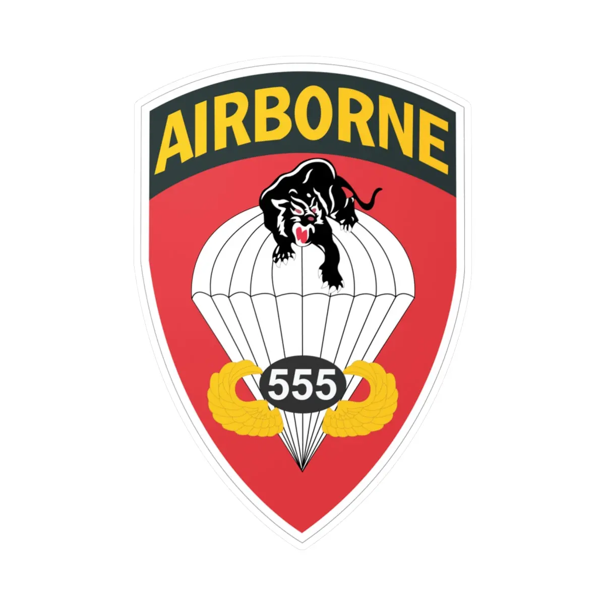 Kiss-Cut Vinyl Decals - Army - 555Th Parachute Infantry Battalion Wo Txt X 300 1