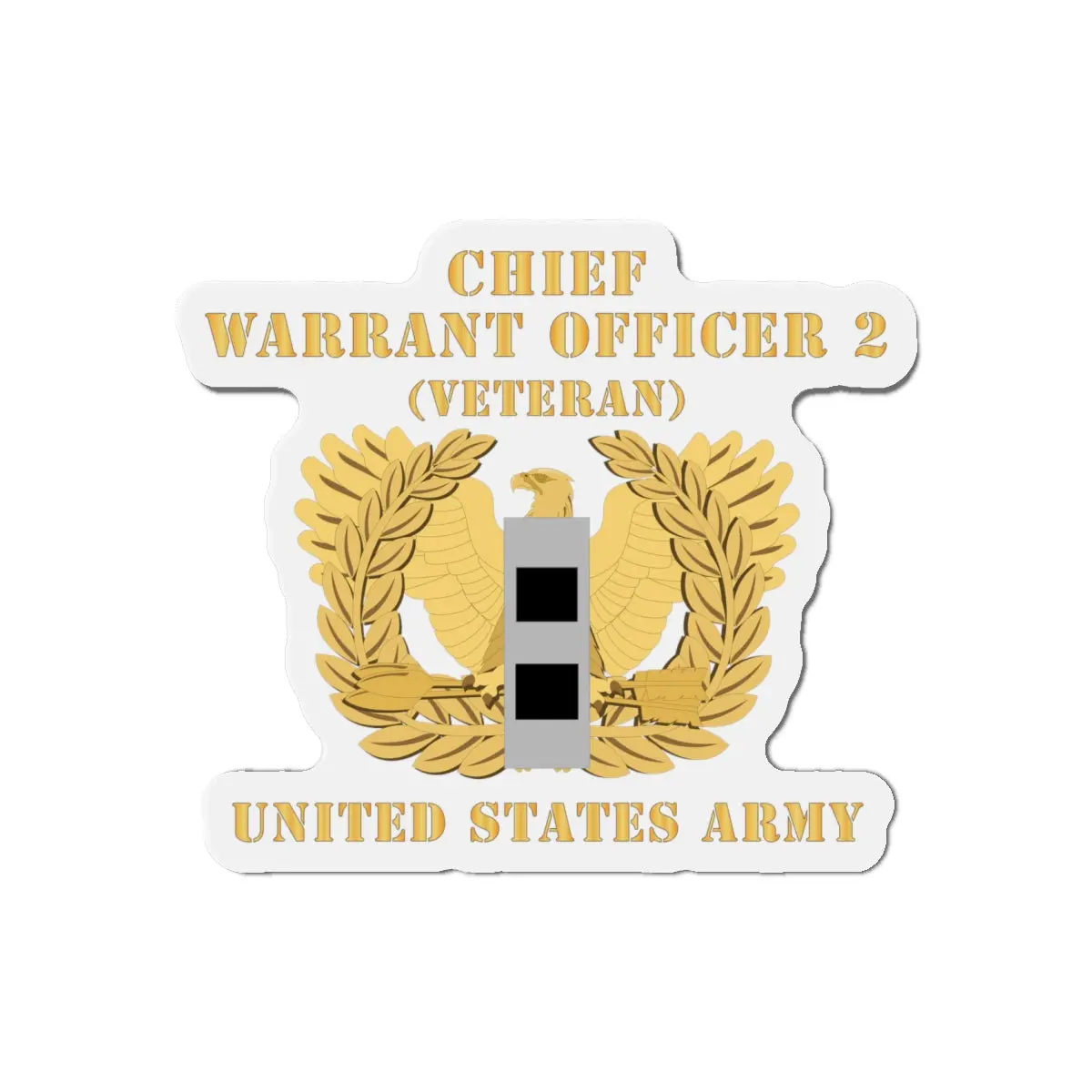 Die-Cut Magnets -Ssi -Army - Chief Warrant Officer - Cw02 - Veteran - Flat - Eagle And Bar X 300 2