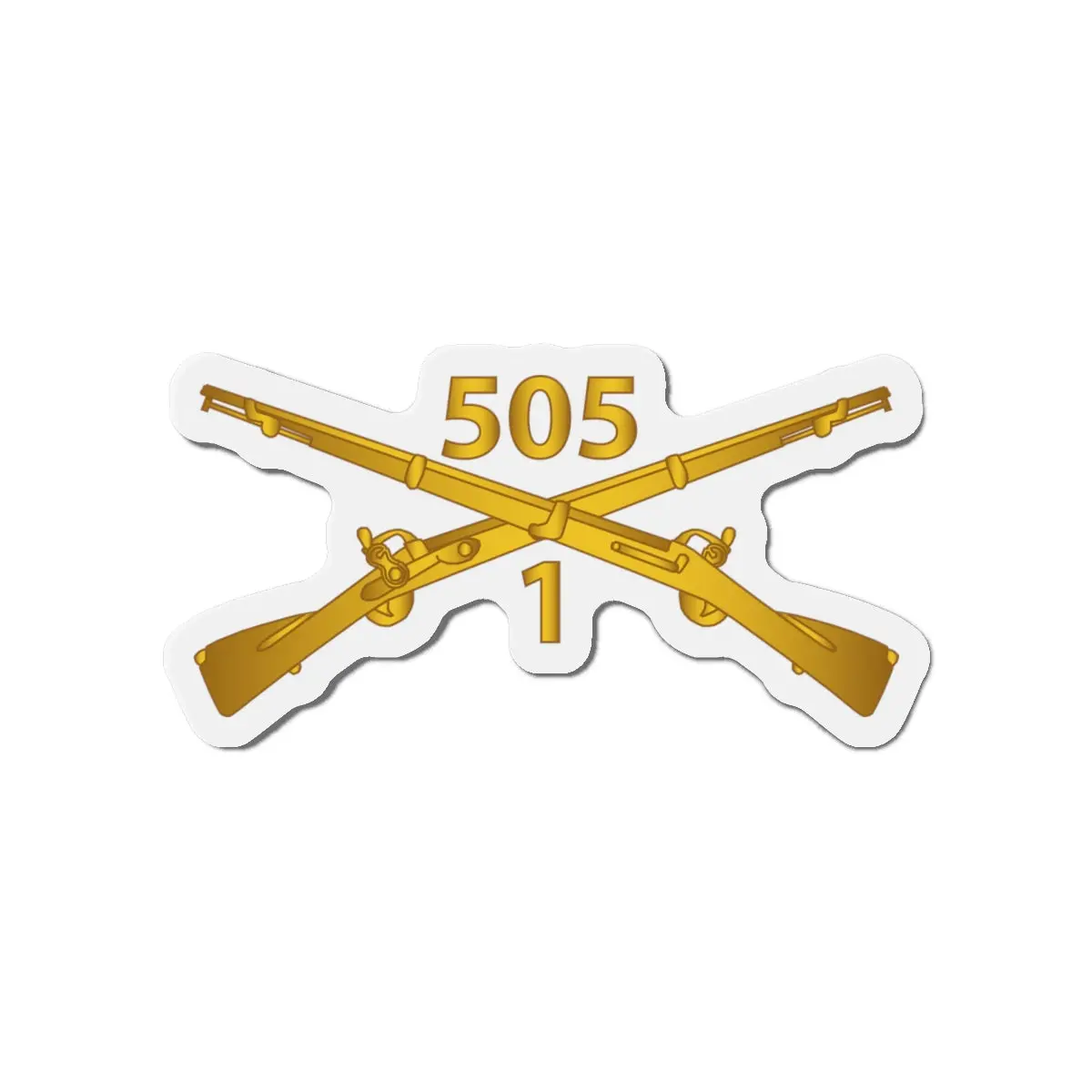 Die-Cut Magnets - Army -  1St Bn, 505Th Infantry Regiment Branch Wo Txt X 300 1