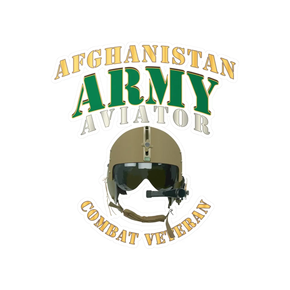 Kiss-Cut Vinyl Decals - Army - Army -  Aviator - Afghanistan War - Combat Vet X 300 1