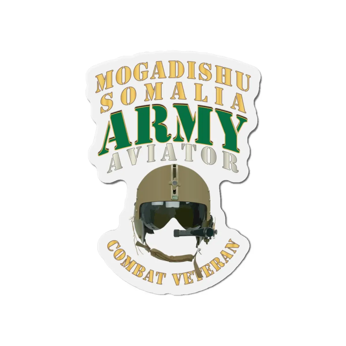 Die-Cut Magnets - Army - Army - Aviator - Mogadishu, Somalia- Combat Vet X 300 2