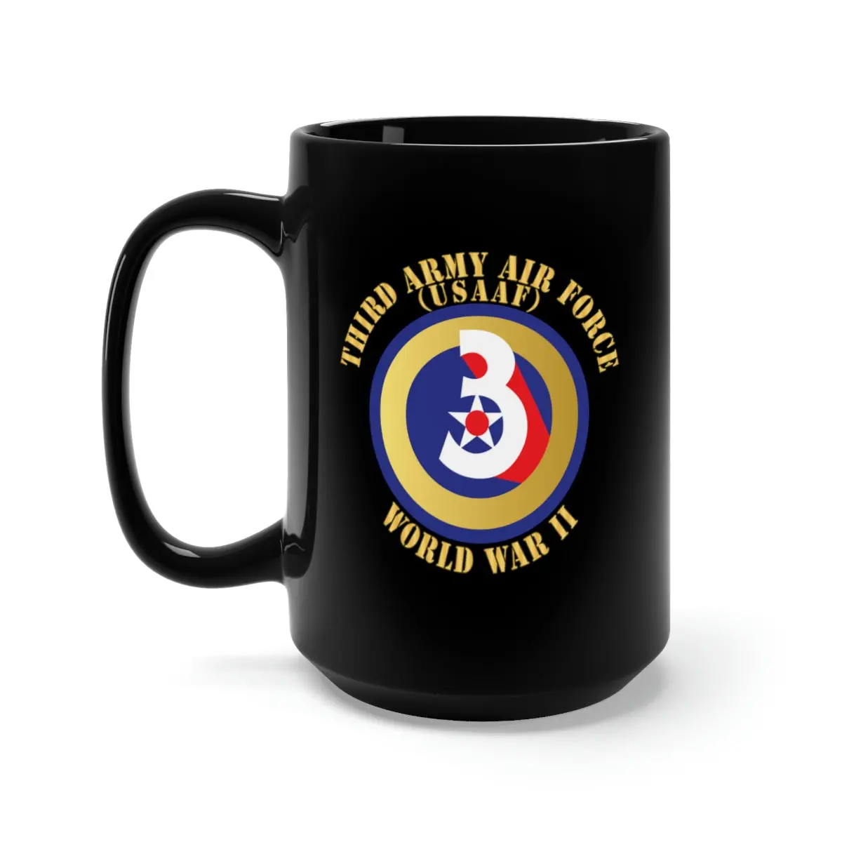 Black Mug 15Oz - Ssi - Aaf - 3Rd Army Air Force - Wwii - Usaaf X 300 1