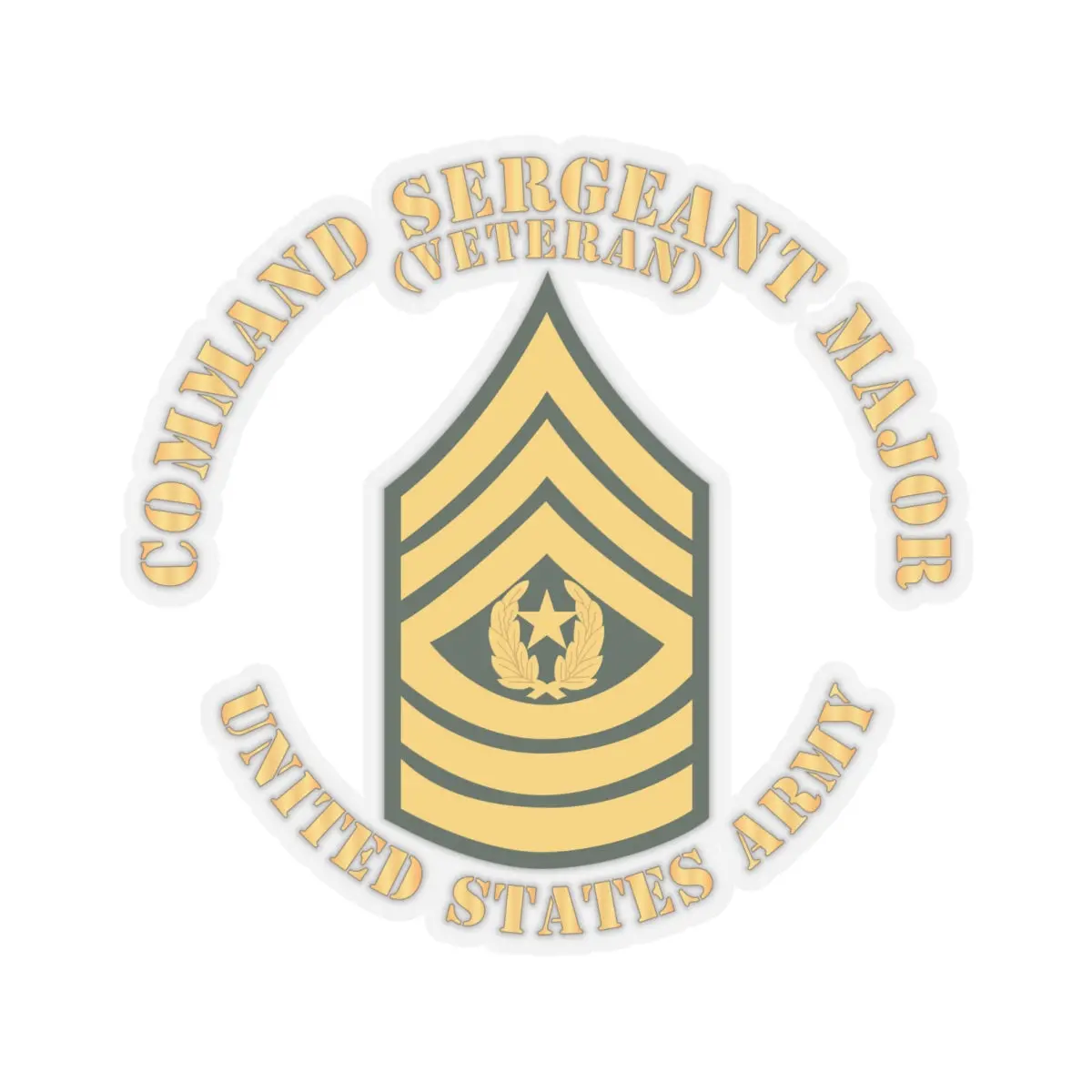 Kiss-Cut Stickers - Army - Command Sergeant Major - Csm - Veteran - Flat X 300 2