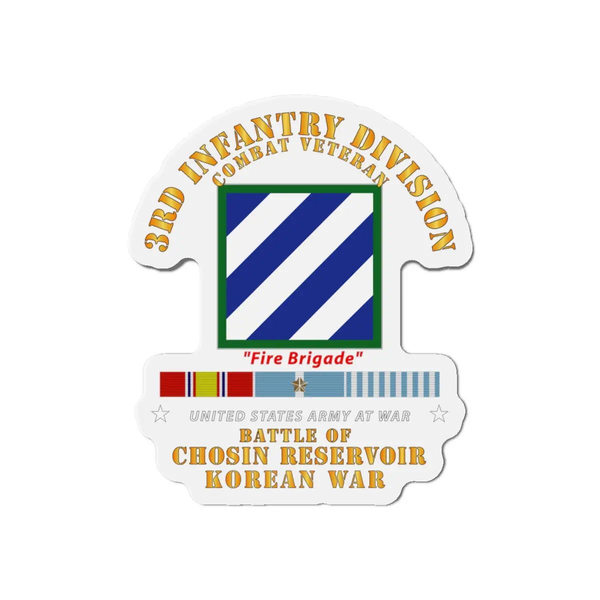 Die-Cut Magnets - 3Rd Id - Battle Chosin Reservoir W Korea War Svc 2