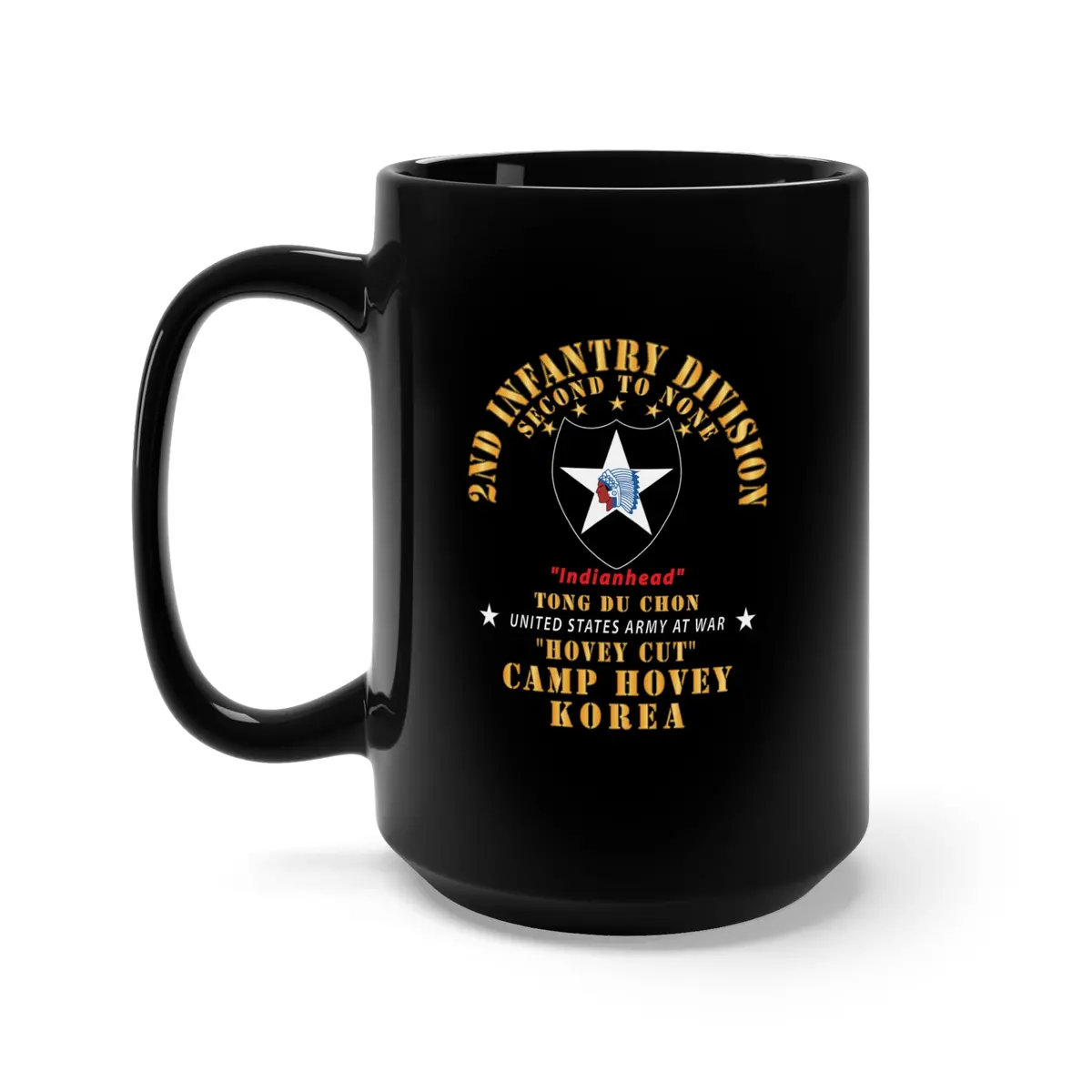Black Mug 15Oz - Army - 2Nd Infantry Div - Camp Hovey Korea - Hovey Cut - Tong Du Chon X 300 1