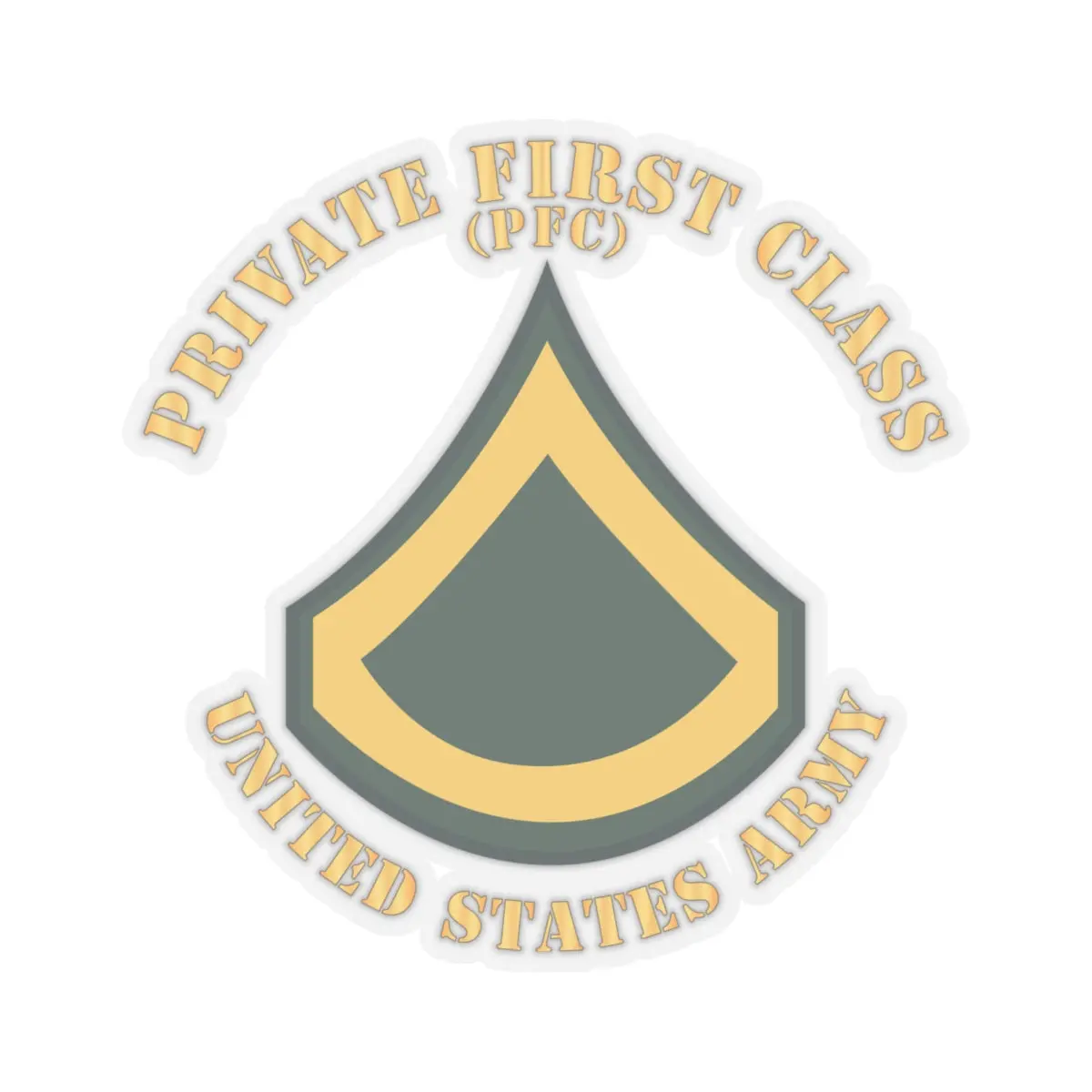 Kiss-Cut Stickers - Army - Private First Class - Pfc - Flat X 300 2