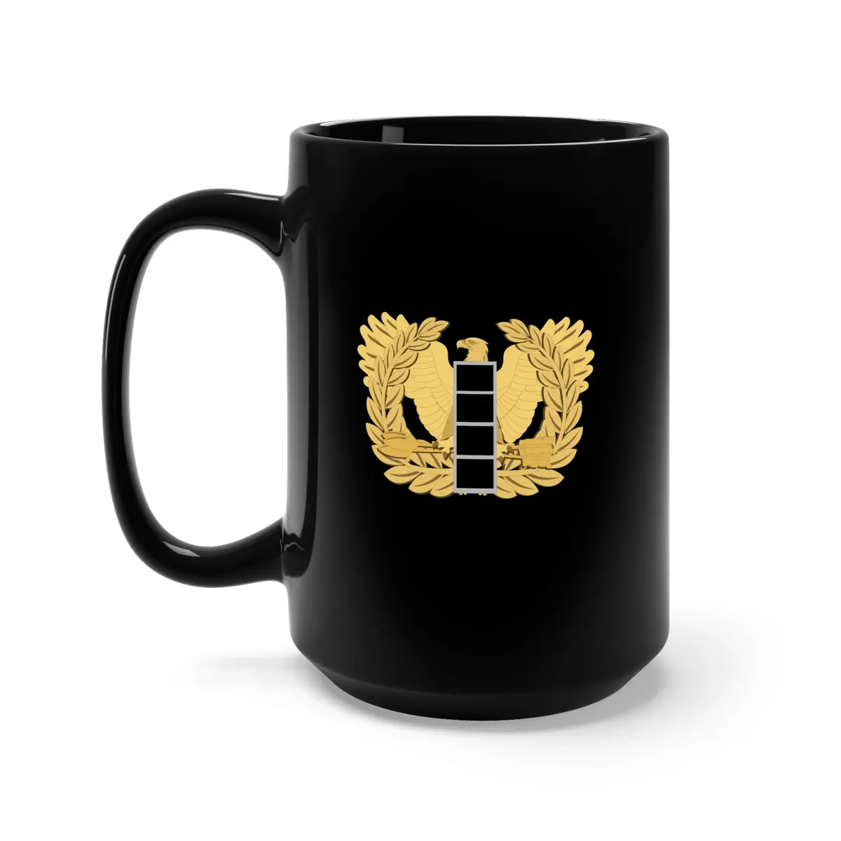 Black Mug 15Oz - Army - Chief Warrant Officer - W04 - Flat - Eagle And Bar Wo Txt X 300 1