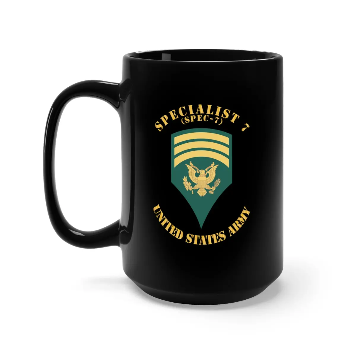 Black Mug 15Oz - Army - Enlisted - Spec 7 - Specialist 7  - Std X 300 1