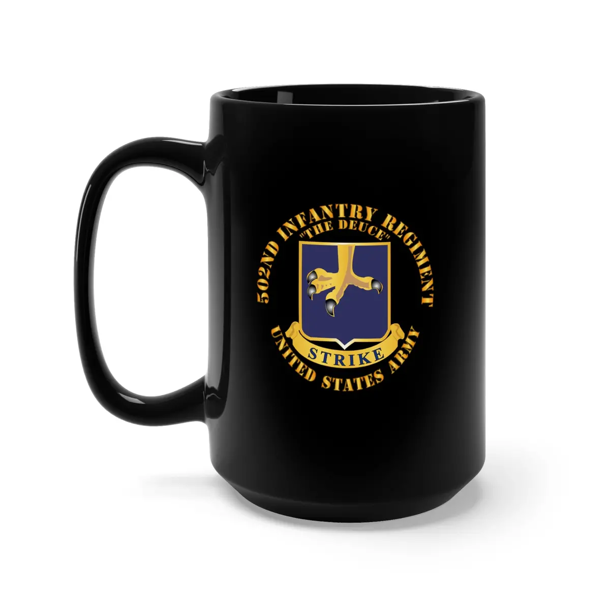 Black Mug 15Oz - Army - 502Nd Infantry Regt - Dui - The Deuce 1