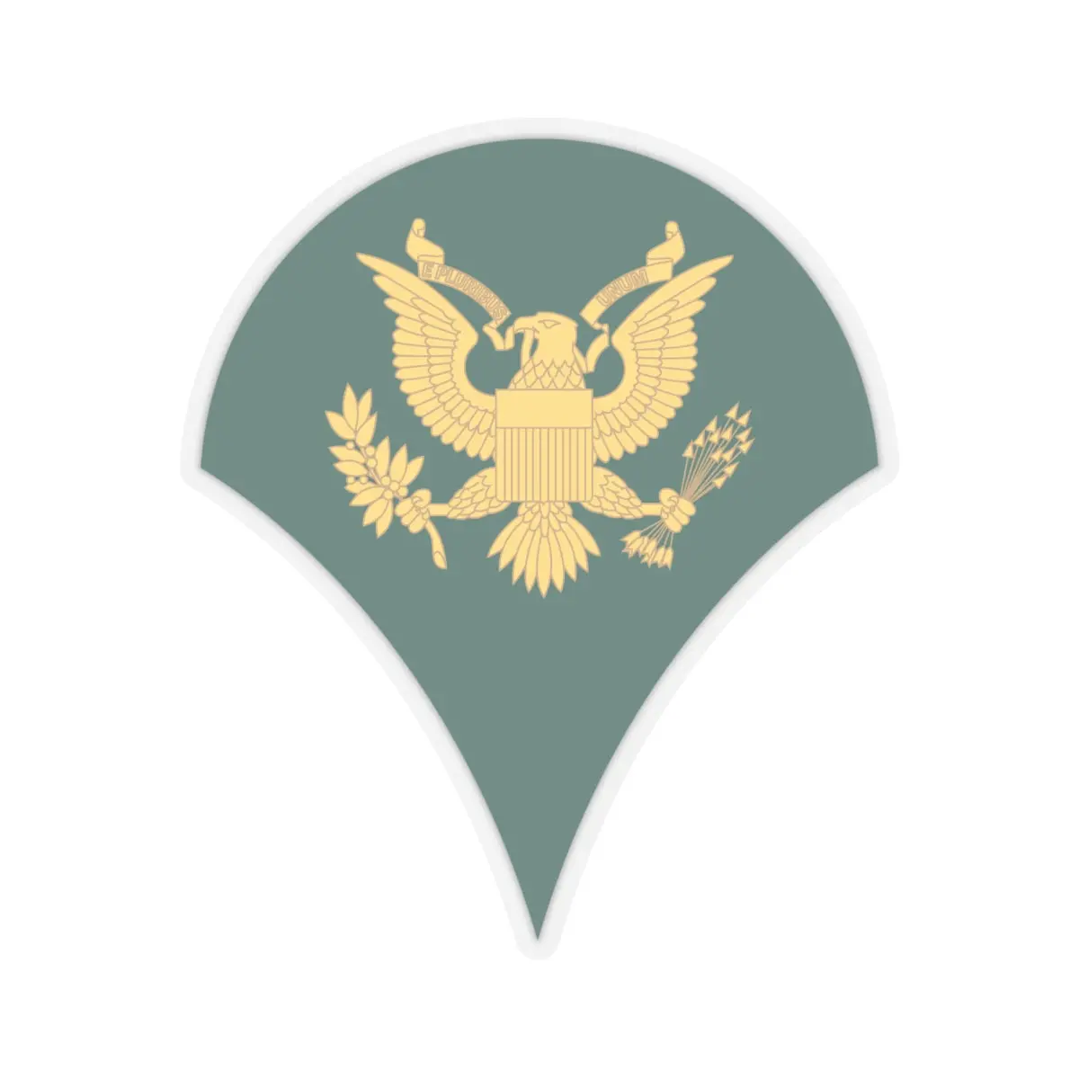 Kiss-Cut Stickers - Army - Enlisted - Spec 4 - Specialist 4 - Std - X 300 3