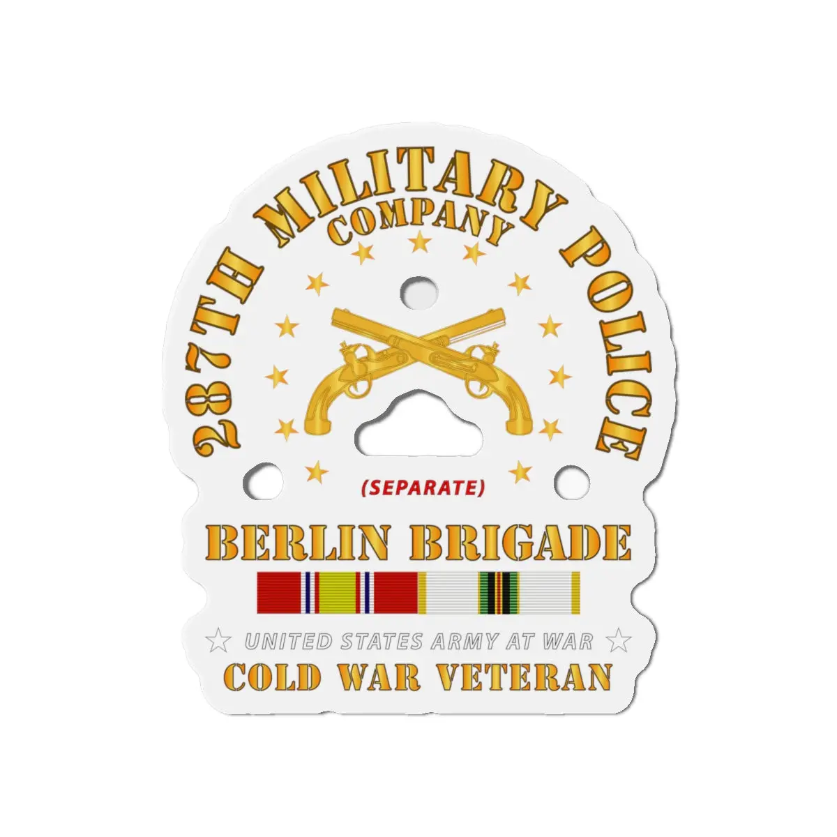Die-Cut Magnets - Army - 287Th Military Police Company - Berlin Bde W Cold Svc 1