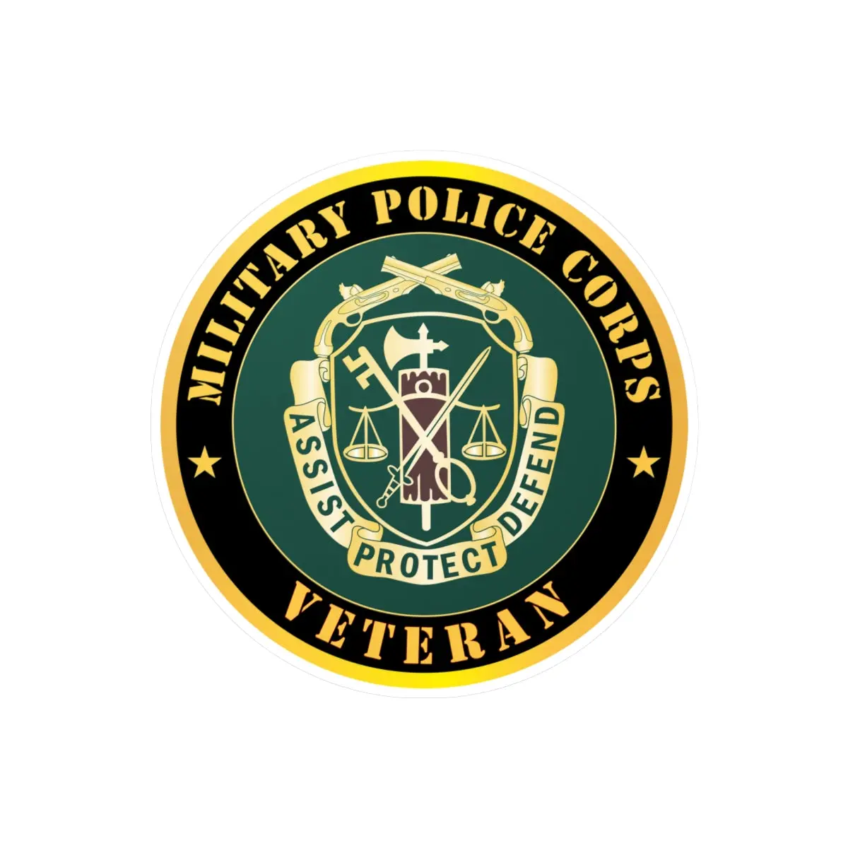 Kiss-Cut Vinyl Decals - Army - Military Police Corps Regimental Crest - Veteran X 300 1