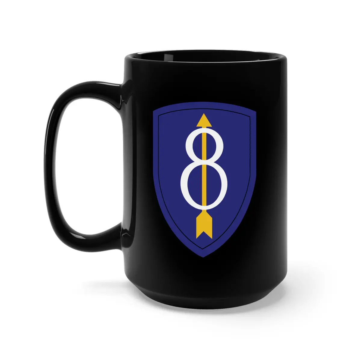Black Mug 15Oz - Ssi - 8Th Infantry Division Wo Txt X 300 1