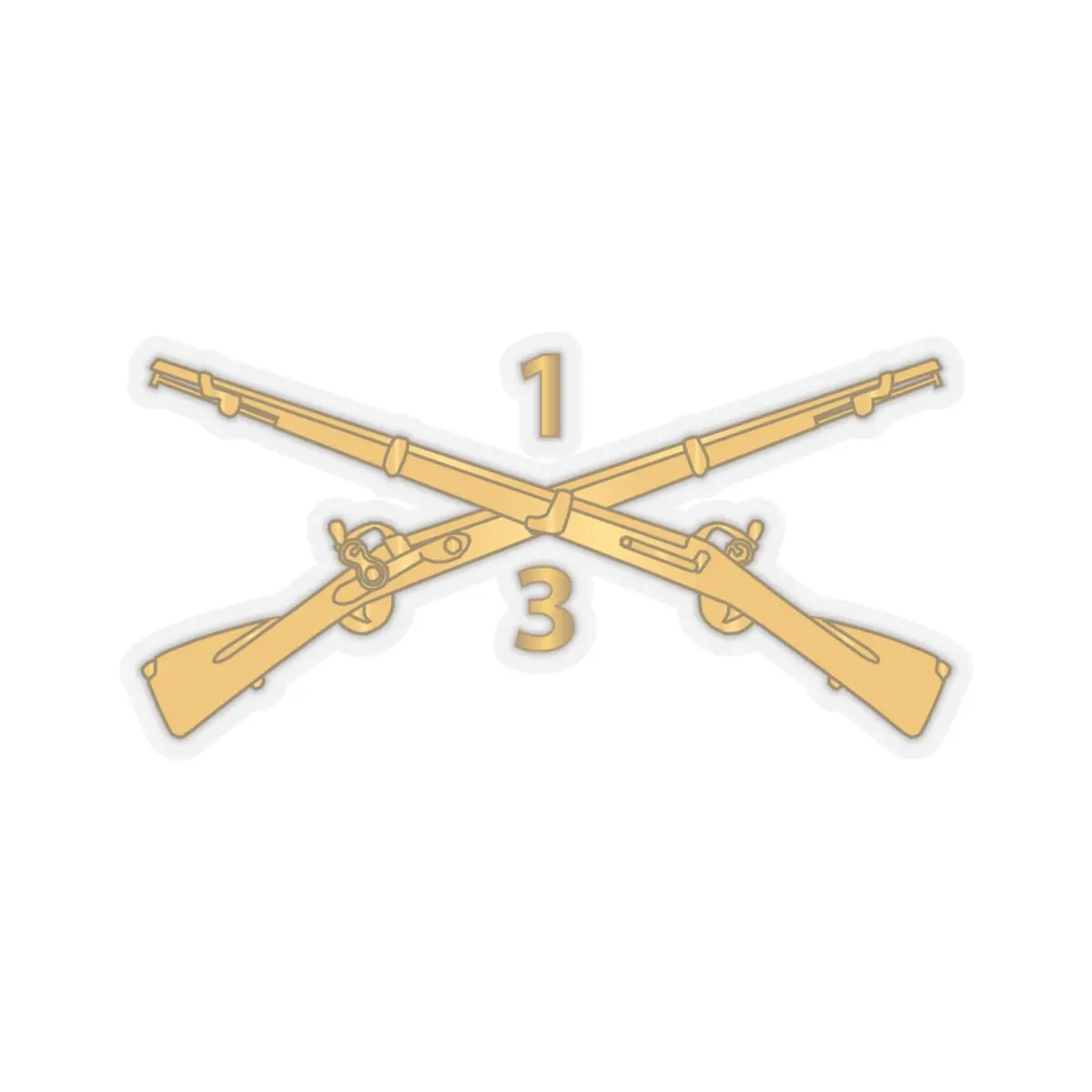 Kiss-Cut Stickers - Army - 3Rd Battalion, 1St Infantry Regiment Branch - Wo Txt 2