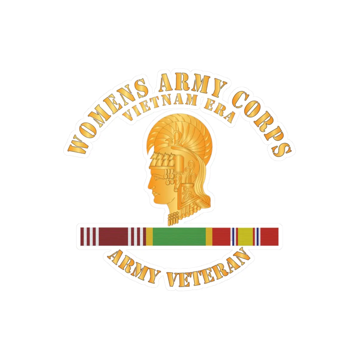 Kiss-Cut Vinyl Decals - Army - Womens Army Corps Vietnam Era - W Gcmdl-Ndsm - Wac X 300 1