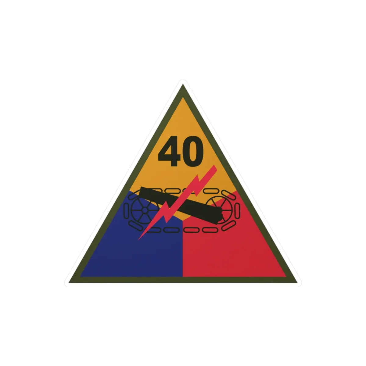 Kiss-Cut Vinyl Decals - Ssi - 40Th Armored Division X 300 1
