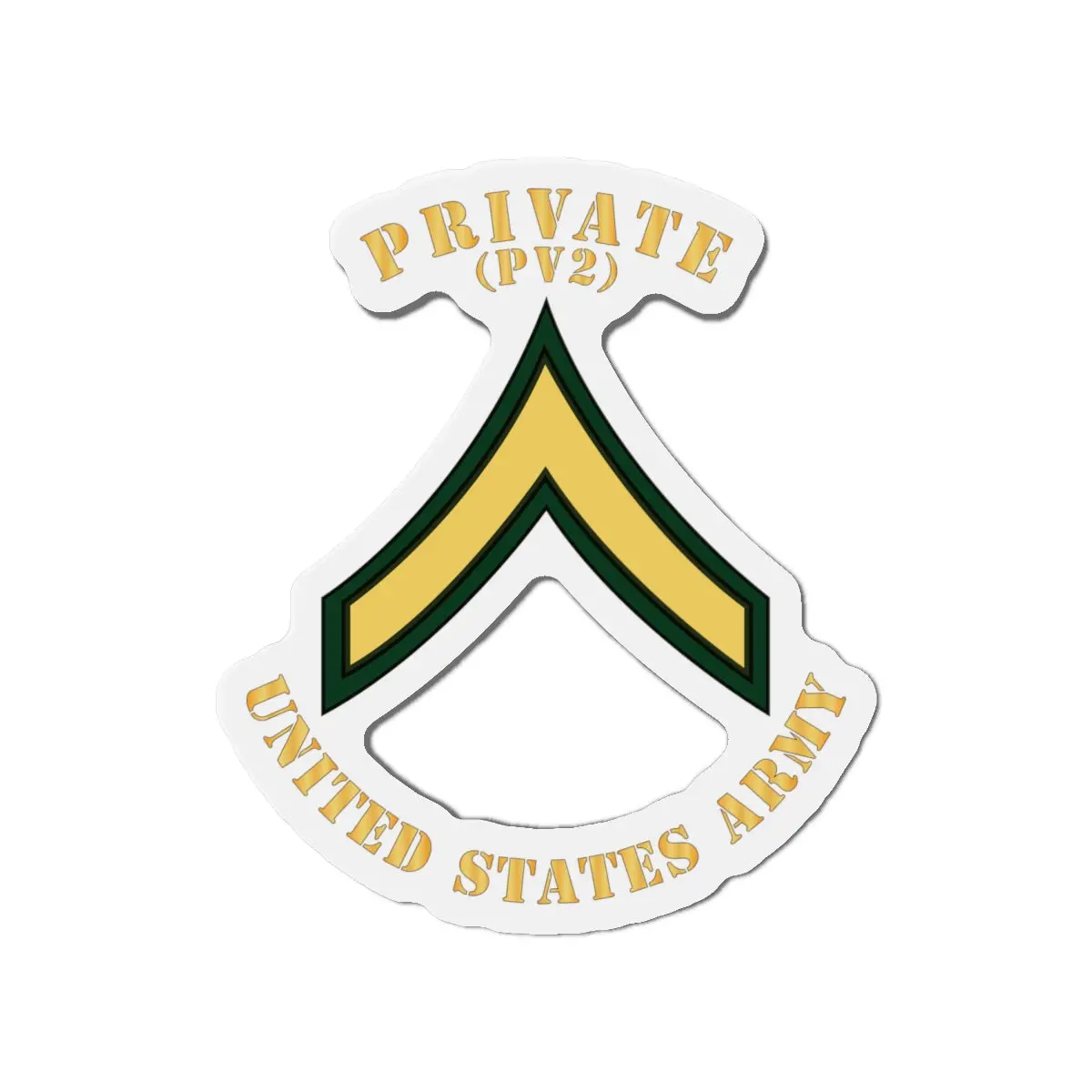 Die-Cut Magnets -Ssi -Army - Private - Pv2 - Flat X 300 2