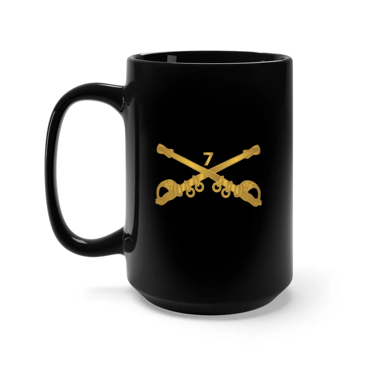Black Mug 15Oz - Army - 7Th Cavalry Branch Wo Txt 1