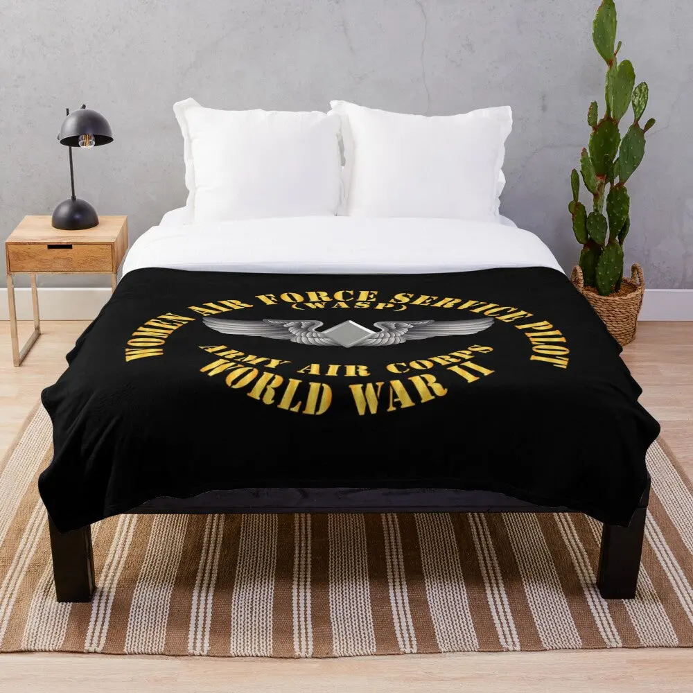 Aac - Wasp Wing (Women Air Force Service Pilot) Throw Blanket 1