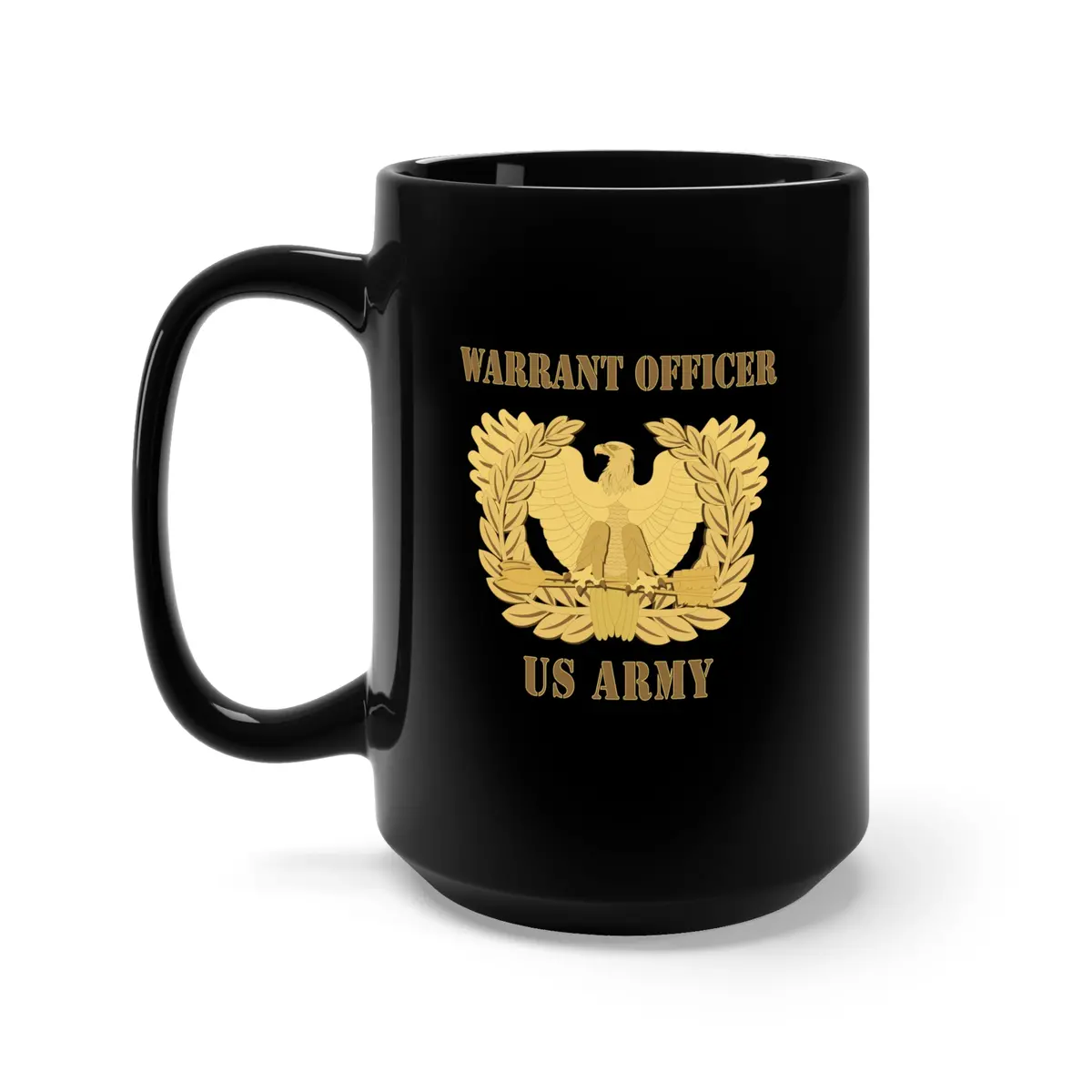 Black Mug 15Oz - Army - Emblem - Warrant Officer Insignia 1