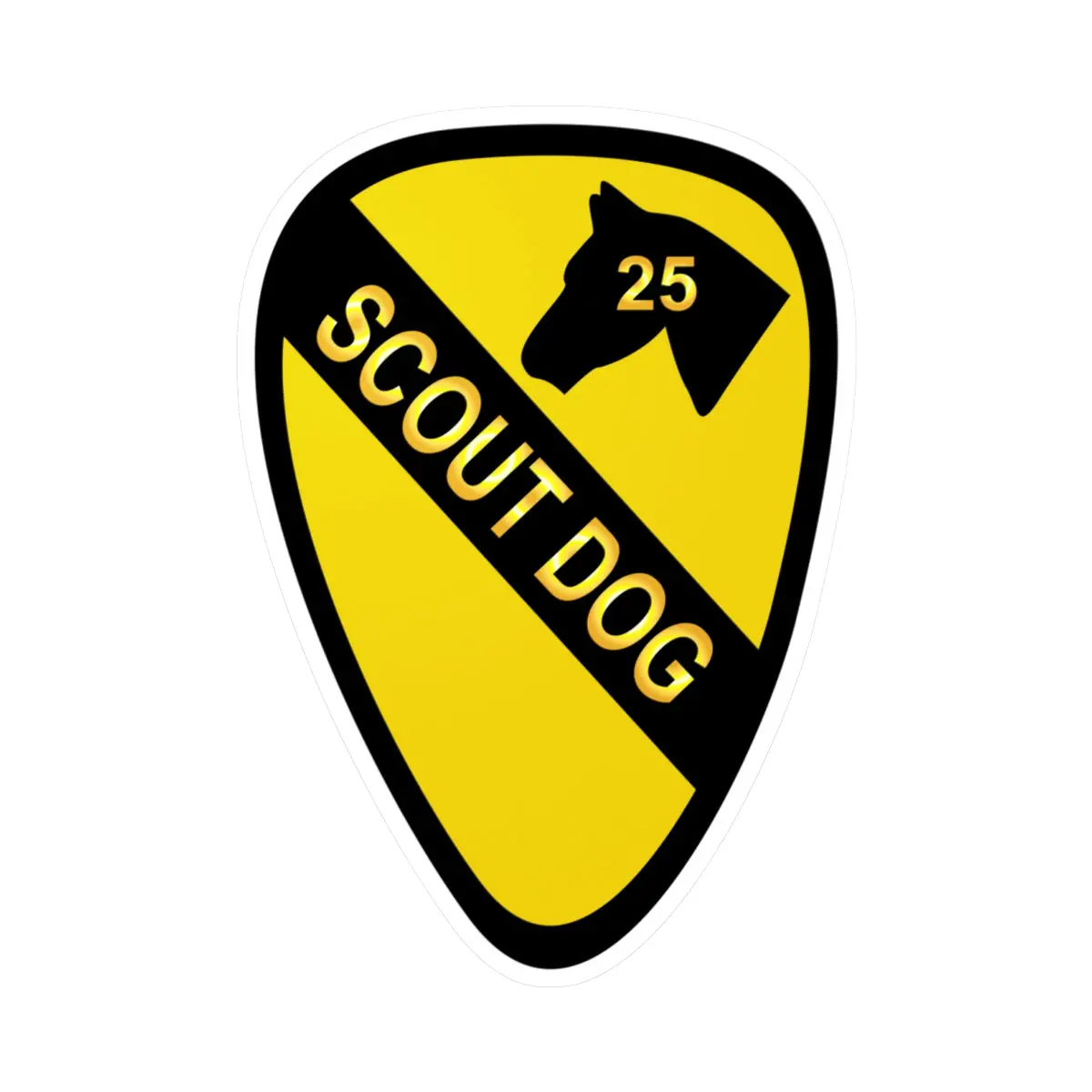 Kiss-Cut Vinyl Decals - Army - 25Th Scout Dog Platoon 1St Cav Wo Txt 1