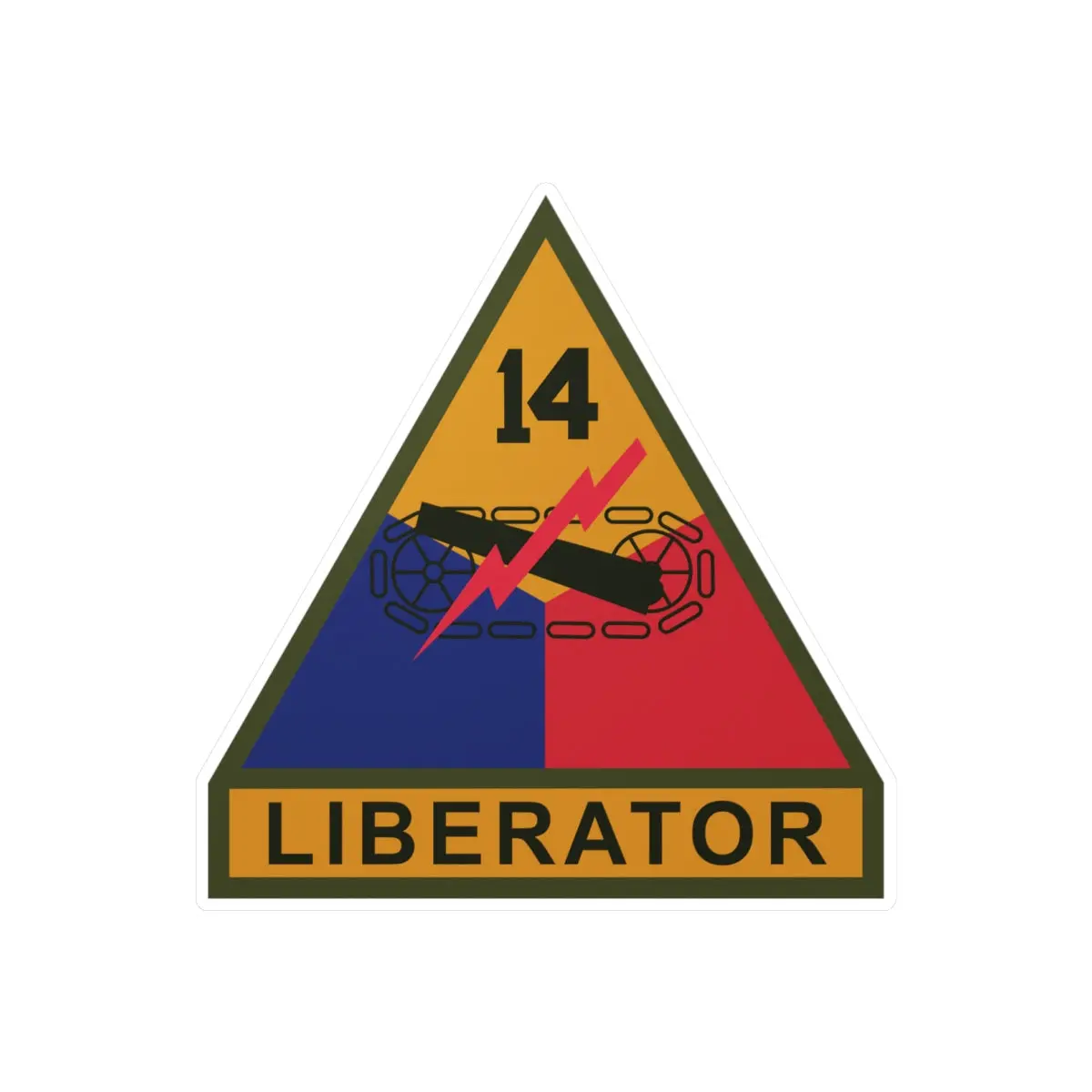Kiss-Cut Vinyl Decals - Ssi - 14Th Armored Division W Name Tape X 300 1