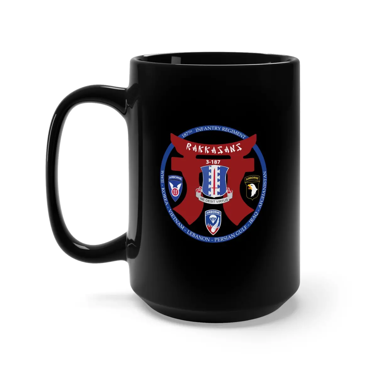Black Mug 15Oz - 187Th Inf Regiment - Rakkasans - Special 1