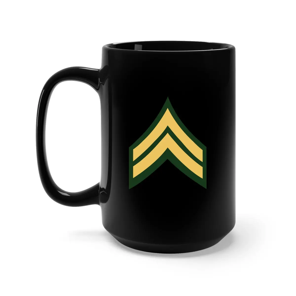 Black Mug 15Oz - Army - Corporal E-4 (Cpl) 1
