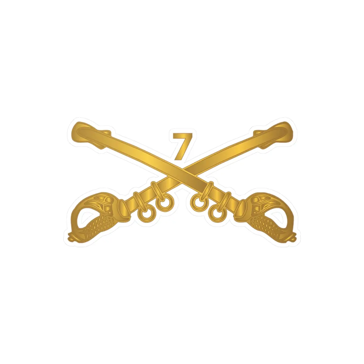 Kiss-Cut Vinyl Decals - Army - 7Th Cavalry Branch Wo Txt X 300 1