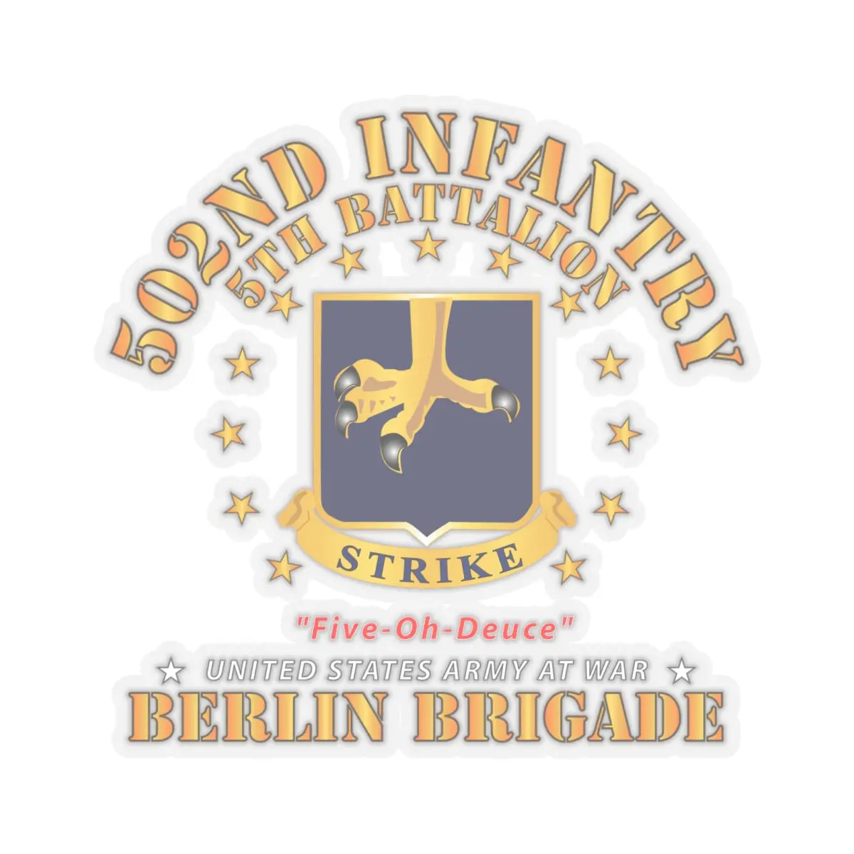 Kiss-Cut Stickers - Army - 5Th Battalion 502Nd Infantry - Berlin Brigade X 300 2