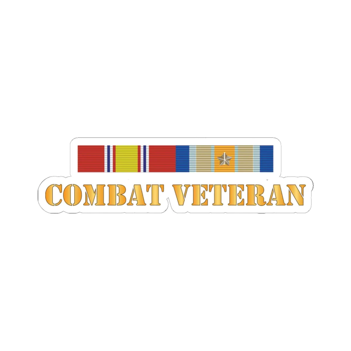 Kiss - Cut Stickers - Army - Combat Veteran W Opn Inherent Resolve (Oir) Svc Bar  W Cbt Vet Only Txt X 300 1