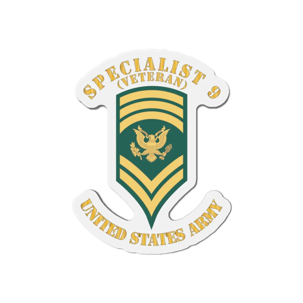 Die-Cut Magnets - Army - Enlisted - Spec 9 - Specialist 9 - Std - Veteran X 300 2