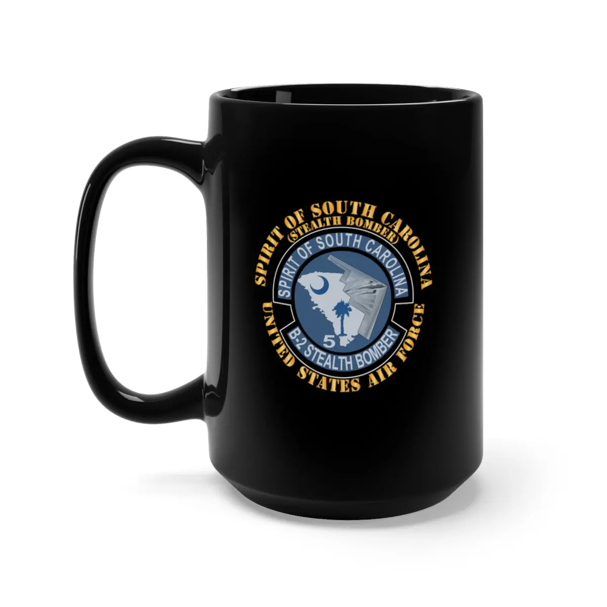 Black Mug 15Oz - Usaf - B2 - Spirit Of South Carolina Stealth Bomber X 300 1