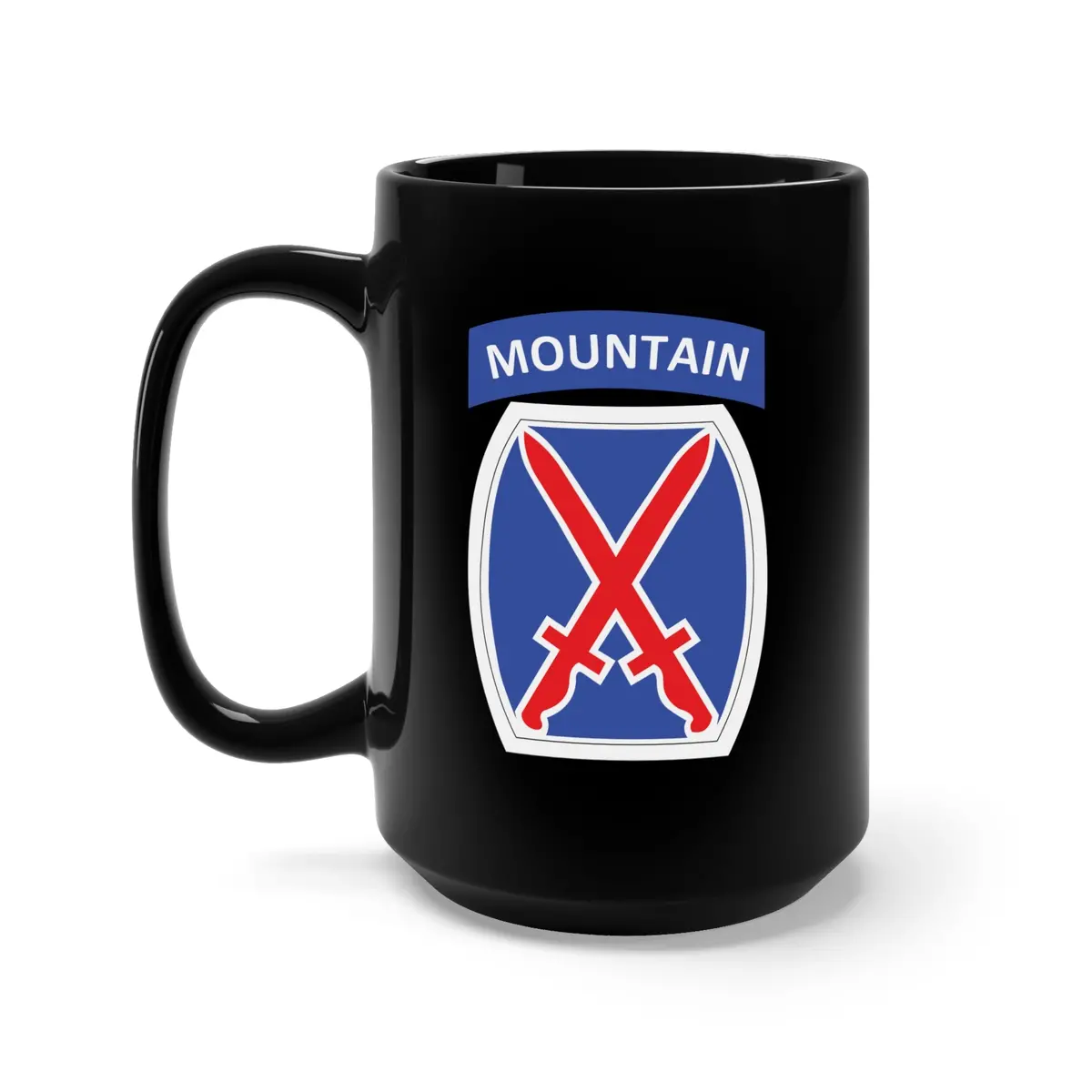 Black Mug 15Oz - Dui - 10Th Infantry Division X 300 1