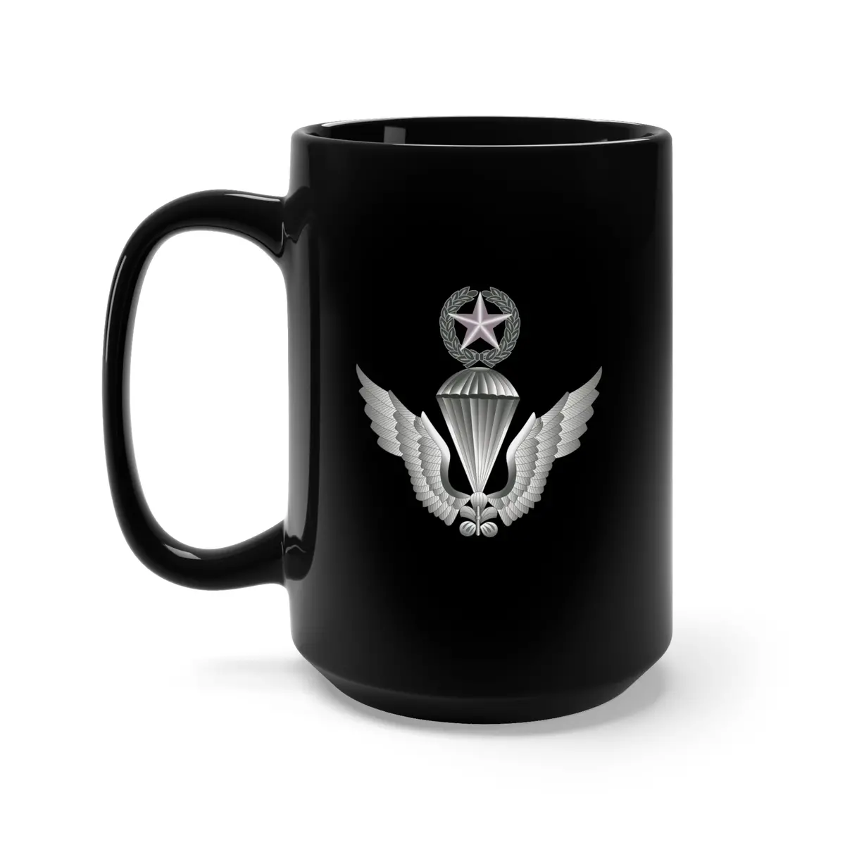 Black Mug 15Oz - Army Master Parachute Badge - Korea Wo Txt X 300 1